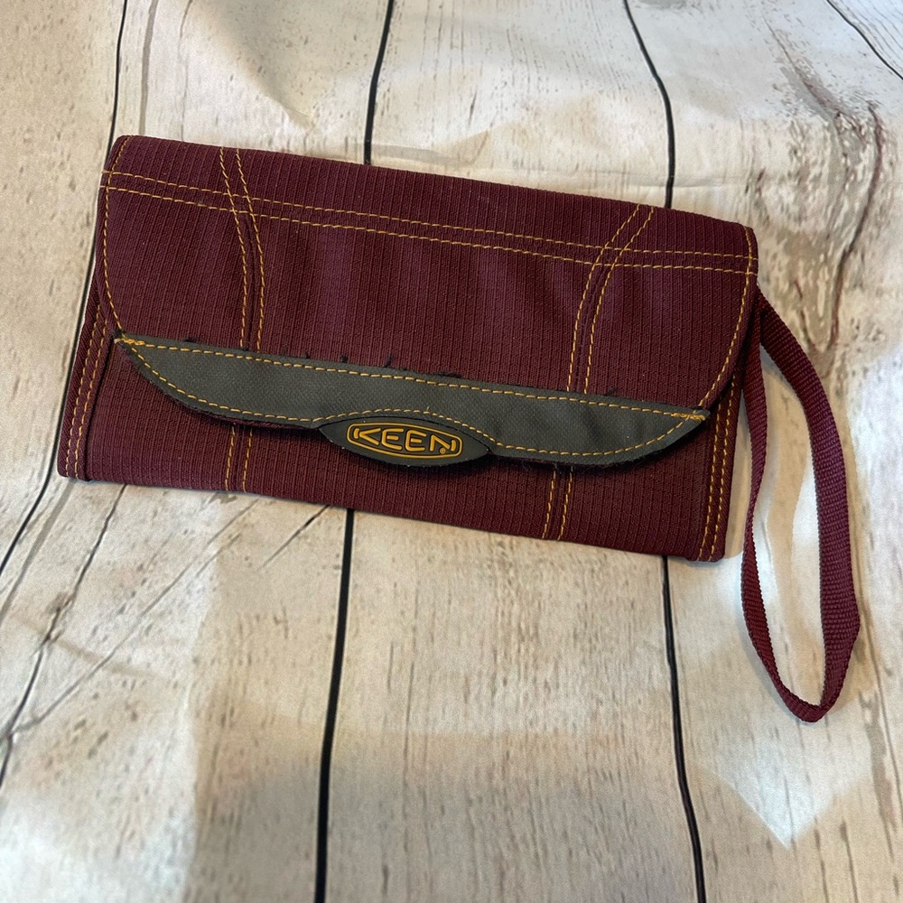 Keen Burgundy Wristlet Bag